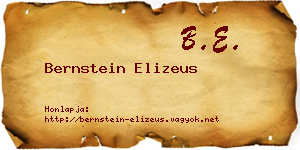 Bernstein Elizeus névjegykártya